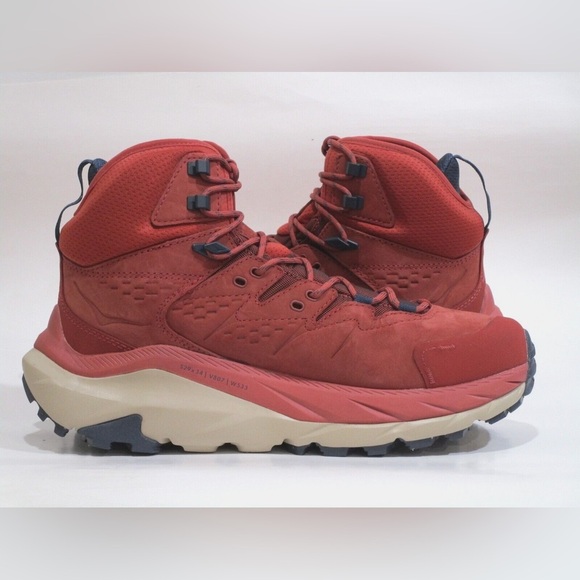 Hoka Red “ Oxford Rust” Kaha 2 GTX Hiking Boots 10.5